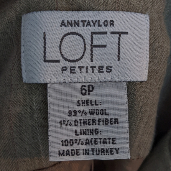 Loft Wool Blend Tweed Blazer Sz 6P - Picture 12 of 13
